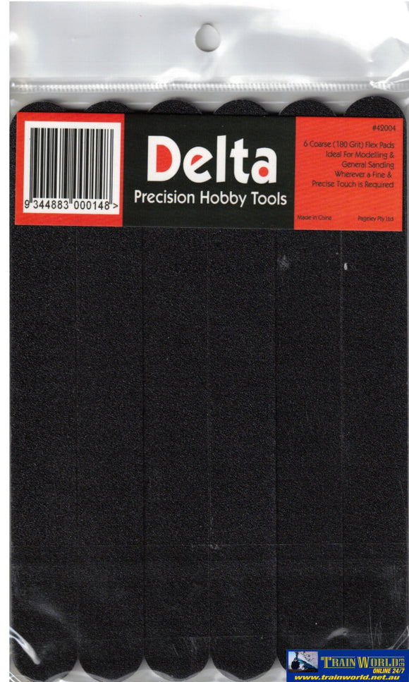 DEL-42004 Delta Flexpads Course (180 Grit) Flex Pads (6-Pack) Tool