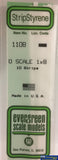 Eve-1108 Evergreen Polystyrene (Strip) Opaque White 0.50Mm X 4.20Mm 350Mm (O-Scale 1 8) 10-Pack