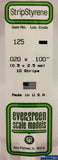 Eve-125 Evergreen Polystyrene (Strip) Opaque White 0.50Mm X 2.50Mm 350Mm (10-Pack) Scratchbuild