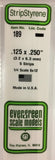 Eve-189 Evergreen Polystyrene (Strip) Opaque White 3.20Mm X 6.30Mm 350Mm (1/4-Scale 6 12) 5-Pack