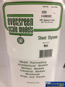 Eve-2050 Evergreen Polystyrene (V-Groove Sheet) Opaque White 1.30Mm-Spacing 0.50Mm-Thick 152Mm X