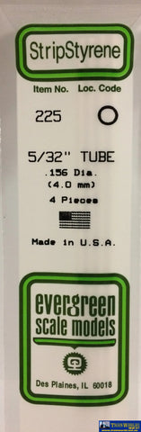 Eve-225 Evergreen Polystyrene (Tube) Opaque White 4.00Mm-(O.d) X 350Mm (4-Pack) Scratchbuild