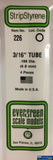 Eve-226 Evergreen Polystyrene (Tube) Opaque White 4.80Mm-(O.d) X 350Mm (4-Pack) Scratchbuild