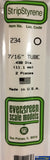 Eve-234 Evergreen Polystyrene (Tube) Opaque White 11.10Mm-(O.d) X 350Mm (2-Pack) Scratchbuild