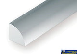 Eve-250 Evergreen Polystyrene (1/4-Round Rod) Opaque White 2.50Mm X 350Mm (3-Pack) Scratchbuild