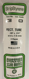 Eve-258 Evergreen Polystyrene (Rectangular-Tube) Opaque White 4.80Mm X 7.90Mm-(O.d) 350Mm (2-Pack)