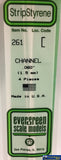 Eve-261 Evergreen Polystyrene (Channel) Opaque White 1.50Mm X 350Mm (4-Pack) Scratchbuild