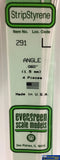 Eve-291 Evergreen Polystyrene (Angle) Opaque White 1.50Mm X 350Mm (4-Pack) Scratchbuild