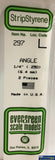 Eve-297 Evergreen Polystyrene (Angle) Opaque White 6.30Mm X 350Mm (2-Pack) Scratchbuild