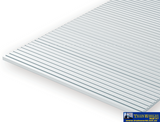 Eve-3025 Evergreen Polystyrene (Passenger-Car Siding Sheet) Opaque White (Ho-Scale) 0.64Mm-Spacing