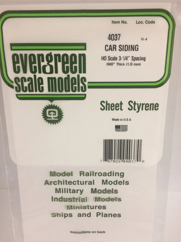 Eve-4037 Evergreen Polystyrene (Freight-Car Siding Sheet) Opaque White (Ho-Scale) 0.95Mm-Spacing