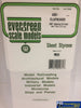 Eve-4081 Evergreen Polystyrene (Clapboard-Sheet) Opaque White 2.00Mm-Spacing 1.00Mm-Thick 152Mm X
