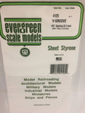 Eve-4125 Evergreen Polystyrene (V-Groove Sheet) Opaque White 3.20Mm-Spacing 1.00Mm-Thick 152Mm X