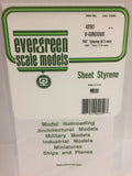 Eve-4250 Evergreen Polystyrene (V-Groove Sheet) Opaque White 6.30Mm-Spacing 1.00Mm-Thick 152Mm X