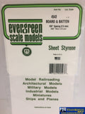 Eve-4543 Evergreen Polystyrene (Board & Batten Sheet) Opaque White 2.50Mm-Spacing 1.00Mm-Thick 152Mm