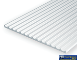 Eve-4543 Evergreen Polystyrene (Board & Batten Sheet) Opaque White 2.50Mm-Spacing 1.00Mm-Thick 152Mm