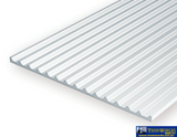 Eve-4543 Evergreen Polystyrene (Board & Batten Sheet) Opaque White 2.50Mm-Spacing 1.00Mm-Thick 152Mm
