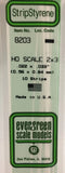 Eve-8203 Evergreen Polystyrene (Strip) Opaque White 0.60Mm X 0.85Mm 350Mm (Ho-Scale 2 3) 10-Pack