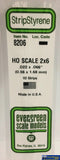 Eve-8206 Evergreen Polystyrene (Strip) Opaque White 0.60Mm X 1.70Mm 350Mm (Ho-Scale 2 6) 10-Pack