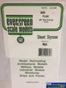 Eve-9030 Evergreen Polystyrene (Plain-Sheet) Opaque White 0.75Mm X 152Mm 305Mm (2-Pack) Scratchbuild