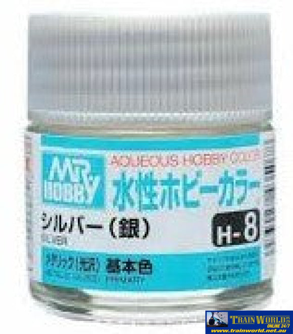 Gsi-H008 Gsi Creos Mr.hobby Aqueous Acrylic (Water) Paint Gloss H008 Metallic-Silver 10Ml