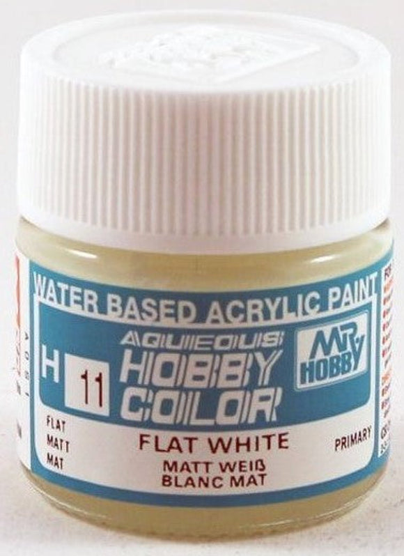 Gsi-H011 Gsi Creos Mr.hobby Aqueous Acrylic (Water) Paint Matt H011 White 10Ml Glueandpaint