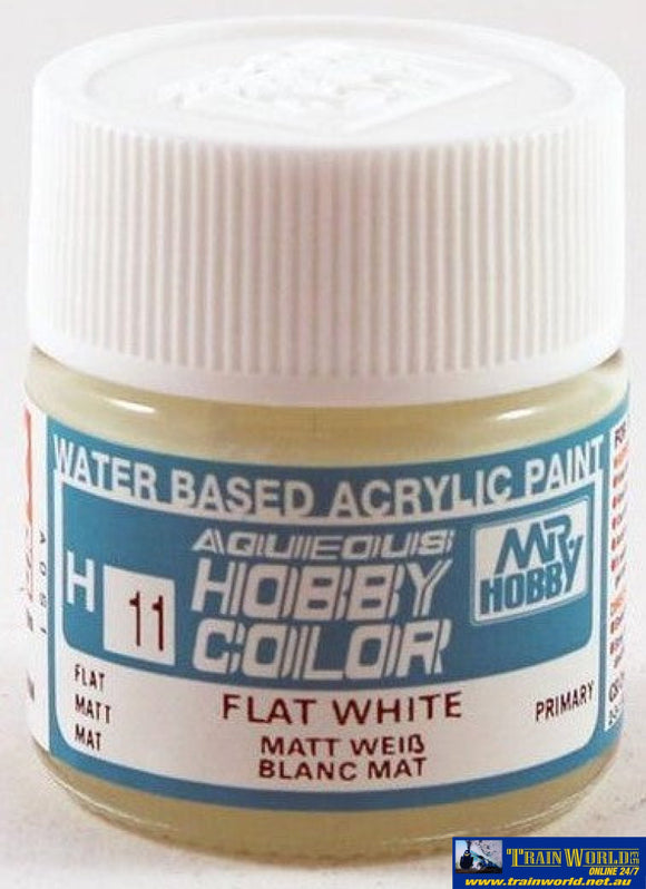 Gsi-H011 Gsi Creos Mr.hobby Aqueous Acrylic (Water) Paint Matt H011 White 10Ml Glueandpaint