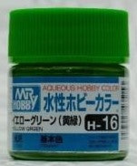 Gsi-H016 Gsi Creos Mr.hobby Aqueous Acrylic (Water) Paint Semi-Gloss H016 Yellow-Green 10Ml