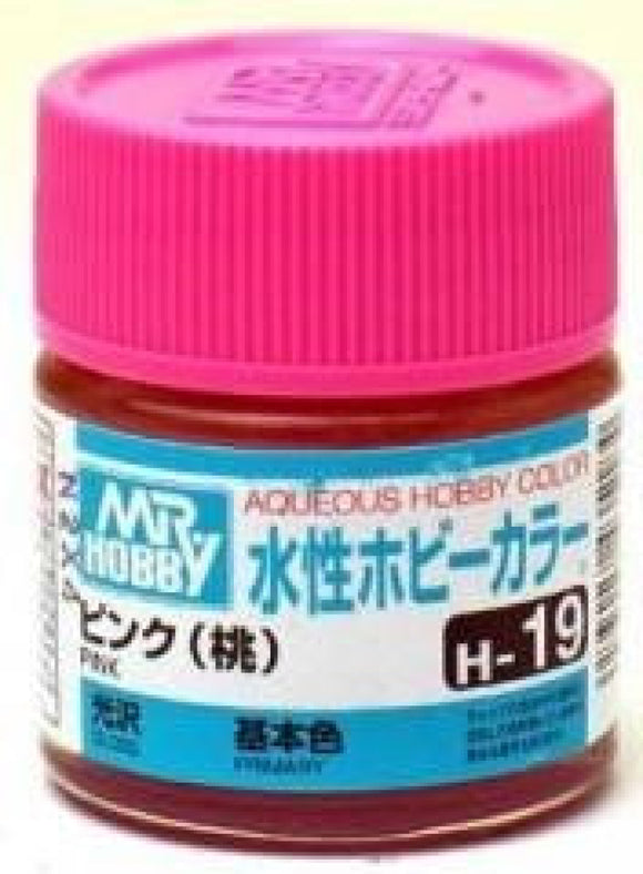 Gsi-H019 Gsi Creos Mr.hobby Aqueous Acrylic (Water) Paint Gloss H019 Pink 10Ml Glueandpaint