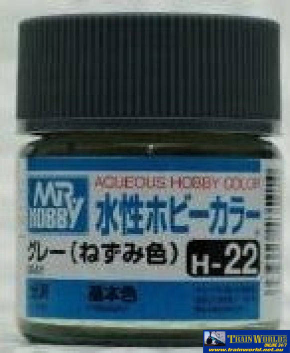 Gsi-H022 Gsi Creos Mr.hobby Aqueous Acrylic (Water) Paint Gloss H022 Grey 10Ml Glueandpaint
