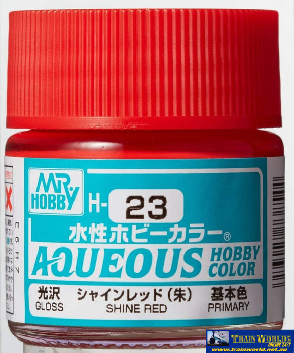 Gsi-H023 Gsi Creos Mr.hobby Aqueous Acrylic (Water) Paint Gloss H023 Shine-Red 10Ml Glueandpaint