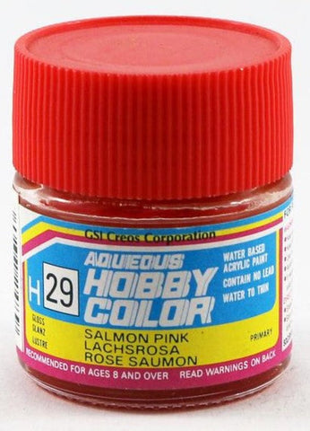 Gsi-H029 Gsi Creos Mr.hobby Aqueous Acrylic (Water) Paint Gloss H029 Salmon-Pink 10Ml Glueandpaint