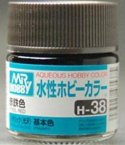 Gsi-H038 Gsi Creos Mr.hobby Aqueous Acrylic (Water) Paint Gloss H038 Metallic Steel-Red 10Ml