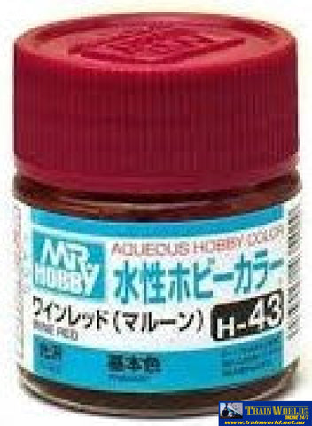 Gsi-H043 Gsi Creos Mr.hobby Aqueous Acrylic (Water) Paint Gloss H043 Wine-Red 10Ml Glueandpaint