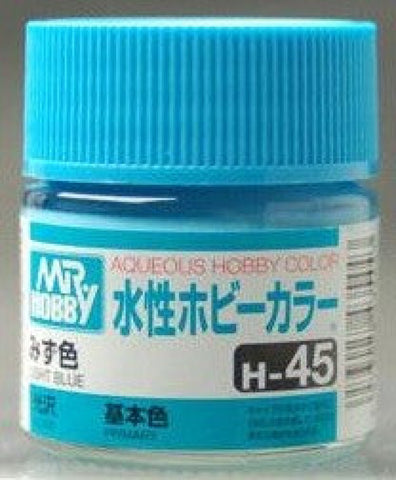 Gsi-H045 Gsi Creos Mr.hobby Aqueous Acrylic (Water) Paint Gloss H045 Light-Blue 10Ml Glueandpaint