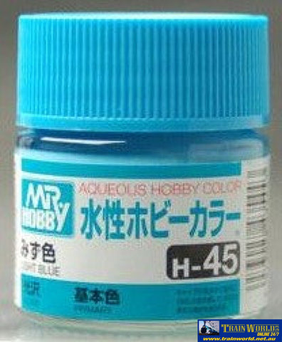 Gsi-H045 Gsi Creos Mr.hobby Aqueous Acrylic (Water) Paint Gloss H045 Light-Blue 10Ml Glueandpaint
