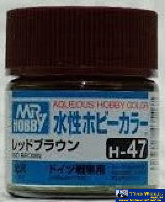 Gsi-H047 Gsi Creos Mr.hobby Aqueous Acrylic (Water) Paint Gloss H047 Red-Brown 10Ml Glueandpaint