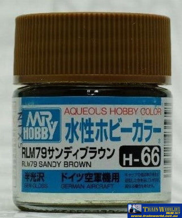 Gsi-H066 Gsi Creos Mr.hobby Aqueous Acrylic (Water) Paint Semi-Gloss H066 Rlm-79 Sandy-Brown (German