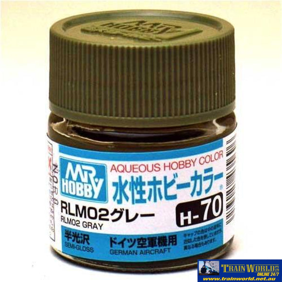 Gsi-H070 Gsi Creos Mr.hobby Aqueous Acrylic (Water) Paint Semi-Gloss H070 Rlm-02 Grey (German