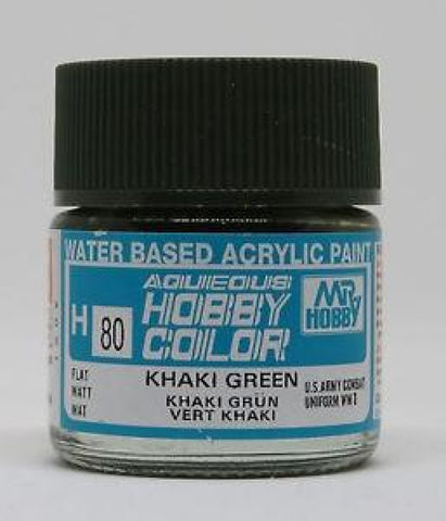 Gsi-H080 Gsi Creos Mr.hobby Aqueous Acrylic (Water) Paint Matt H080 Khaki-Green (Us Army Uniform)
