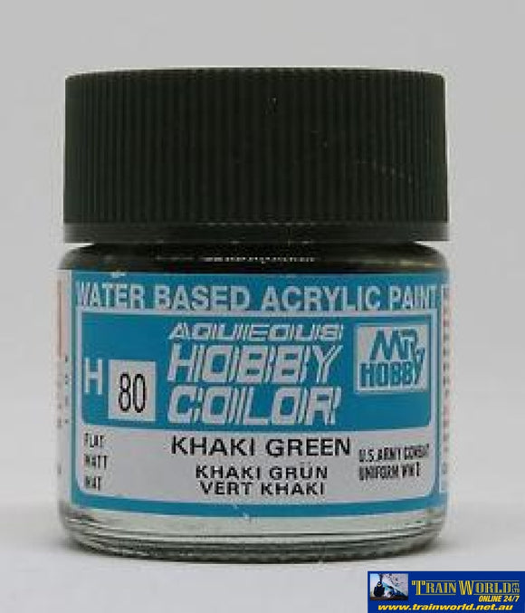Gsi-H080 Gsi Creos Mr.hobby Aqueous Acrylic (Water) Paint Matt H080 Khaki-Green (Us Army Uniform)