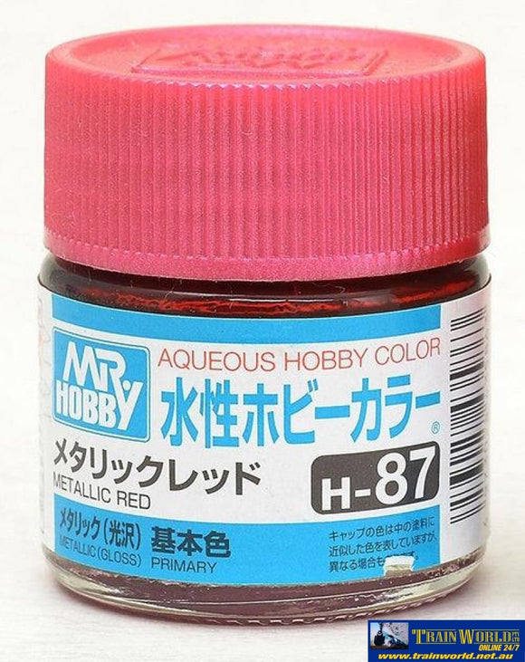 Gsi-H087 Gsi Creos Mr.hobby Aqueous Acrylic (Water) Paint Gloss H087 Metallic-Red 10Ml Glueandpaint