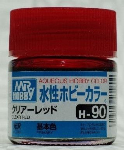 Gsi-H090 Gsi Creos Mr.hobby Aqueous Acrylic (Water) Paint Gloss H090 Clear-Red 10Ml Glueandpaint