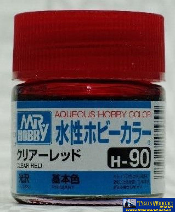 Gsi-H090 Gsi Creos Mr.hobby Aqueous Acrylic (Water) Paint Gloss H090 Clear-Red 10Ml Glueandpaint