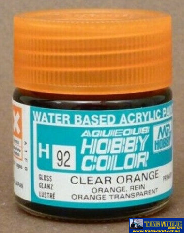 Gsi-H092 Gsi Creos Mr.hobby Aqueous Acrylic (Water) Paint Gloss H092 Clear-Orange 10Ml Glueandpaint