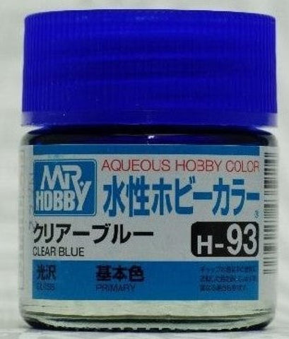 Gsi-H093 Gsi Creos Mr.hobby Aqueous Acrylic (Water) Paint Gloss H093 Clear-Blue 10Ml Glueandpaint