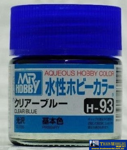 Gsi-H093 Gsi Creos Mr.hobby Aqueous Acrylic (Water) Paint Gloss H093 Clear-Blue 10Ml Glueandpaint