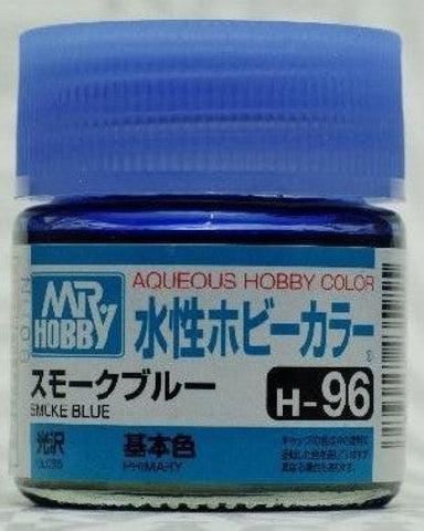 Gsi-H096 Gsi Creos Mr.hobby Aqueous Acrylic (Water) Paint Gloss H096 Smoke-Blue 10Ml Glueandpaint