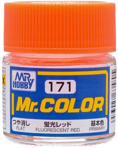 Gsi-Mc171 Gsi Creos Mr.colour Lacquer (Solvent) Paint Semi-Gloss Mc171 Fluorescent-Red 10Ml