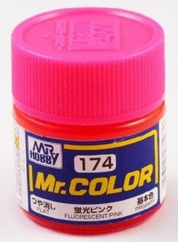Gsi-Mc174 Gsi Creos Mr.colour Lacquer (Solvent) Paint Semi-Gloss Mc174 Fluorescent-Pink 10Ml